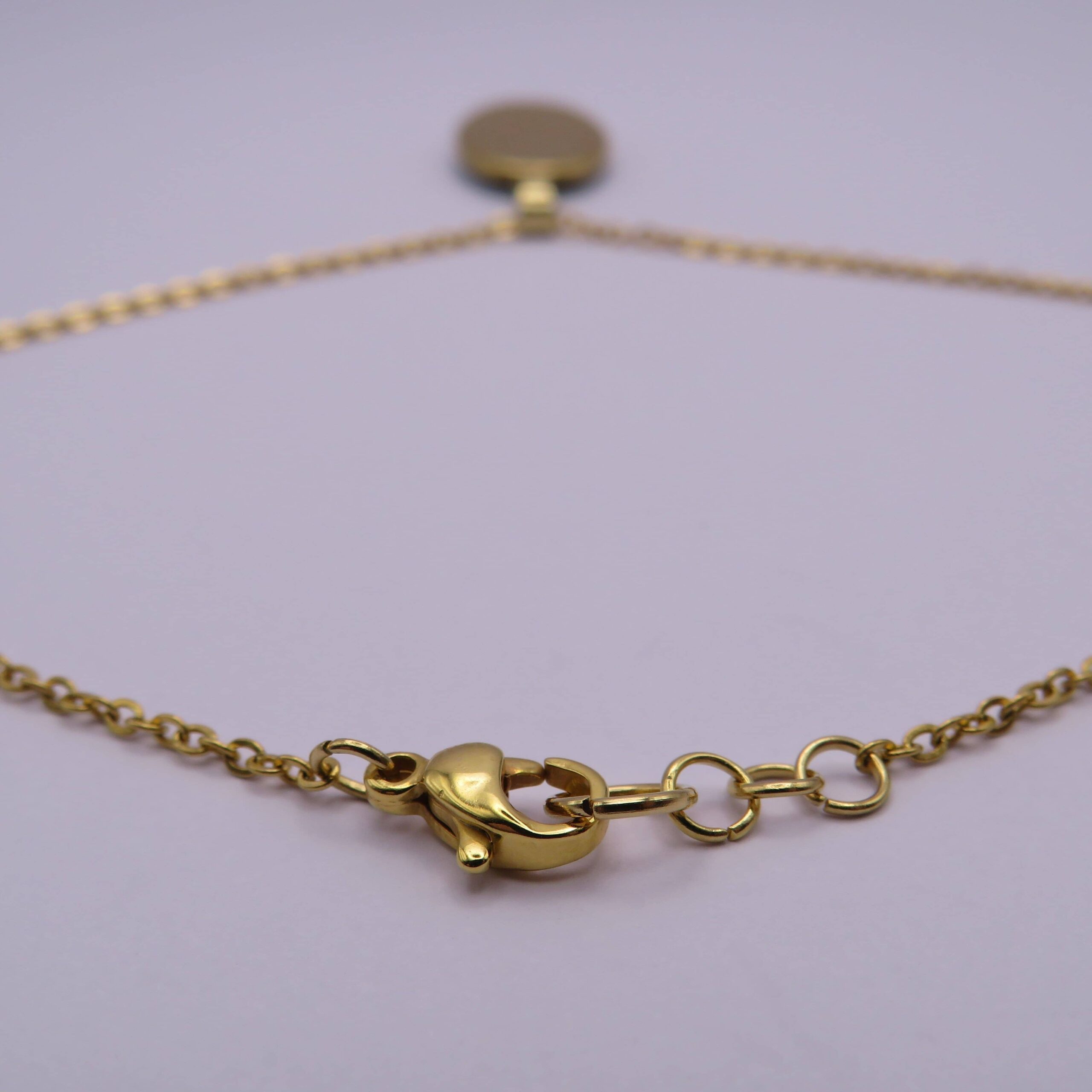 Gold Plated Blue Oval Pendant Necklace